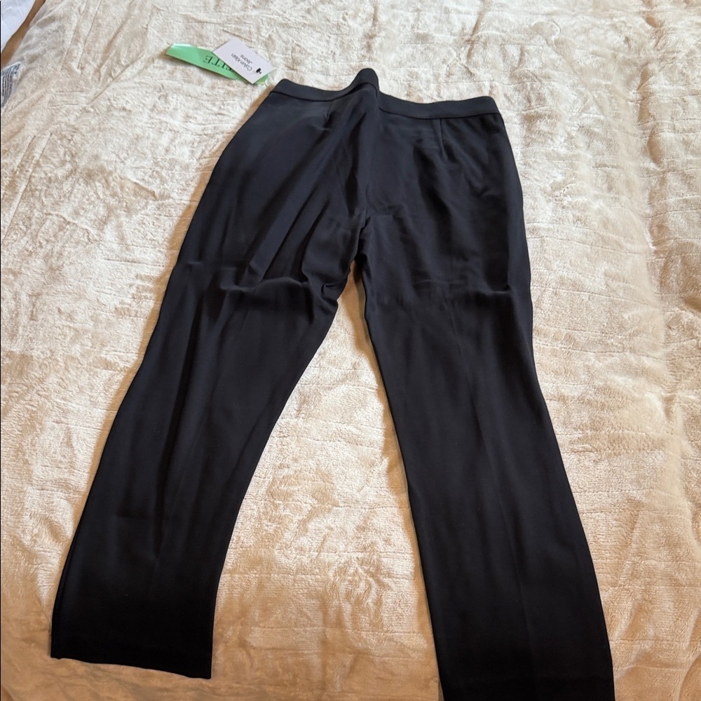 Calvin Klein Jeans Black Petite Straight-Leg Trousers - Classic Workwear - Picture 5 of 5